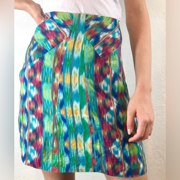 edme & esyllte Dresses & Skirts - Anthropologie Edme & Esyllte silk watercolor print skirt